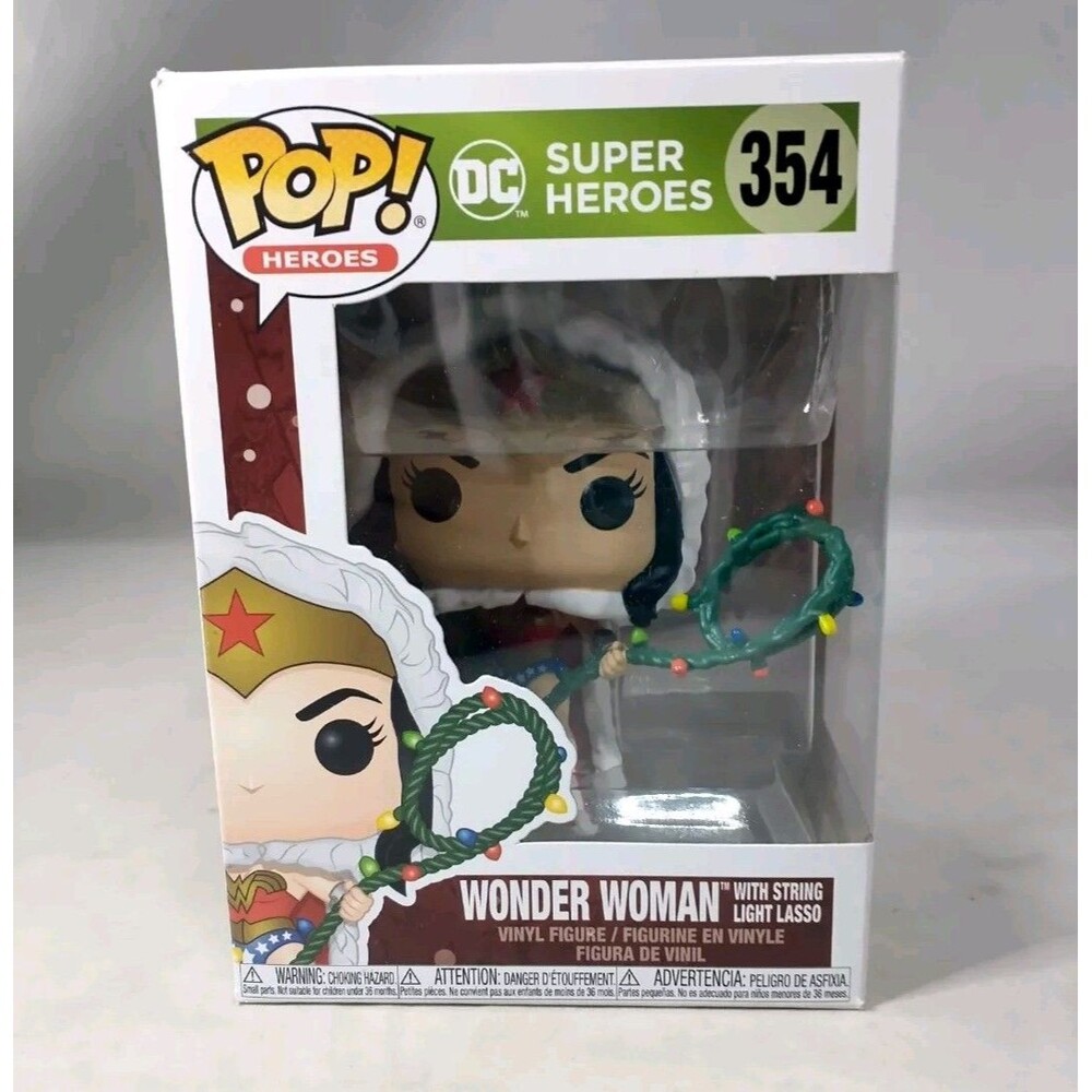 Holiday Wonder Woman With String of Lights Lasso Funko Pop #354 DC Super Heroes